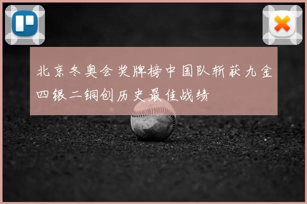 北京冬奥会奖牌榜中国队斩获九金四银二铜创历史最佳战绩
